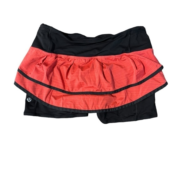 Lululemon Women’s Pace Setter Skort Pink Black Size 4 Running Anti Chafe Jog - Picture 4 of 11